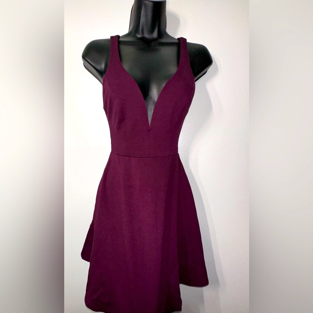 Lulu’s | Small Skater Dress - Deep V Neckline. Lined with Boning for Support